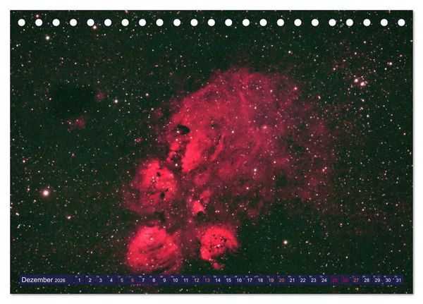 Produktbild: Galaxien, Sterne und Nebel: Leuchten aus dem All (Tischkalender 2026 DIN A5 quer), CALVENDO Monatskalender