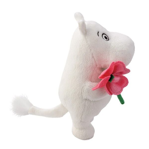 Produktbild: Moomin Standing with Pink Flower Plush Toy