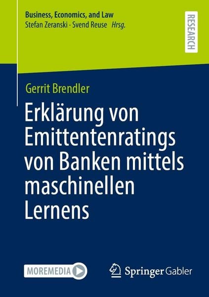 Produktbild: Erkl&auml;rung von Emittentenratings von Banken mittels maschinellen Lernens