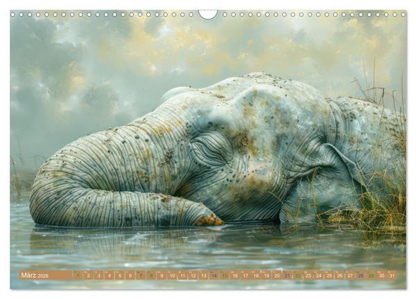 Produktbild: Tierische Tr&auml;umer - Sanft ruhend (Wandkalender 2026 DIN A3 quer), CALVENDO Monatskalender