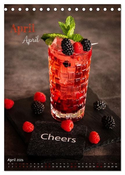 Produktbild: Mix it up - Cocktails (Tischkalender 2026 DIN A5 hoch), CALVENDO Monatskalender