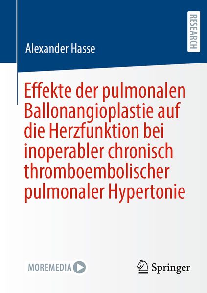 Produktbild: Effekte der pulmonalen Ballonangioplastie auf die Herzfunktion bei inoperabler chronisch thromboembolischer pulmonaler Hypertonie