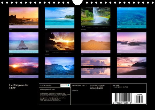 Produktbild: Lichterspiele der Natur (Wandkalender 2022 DIN A4 quer)