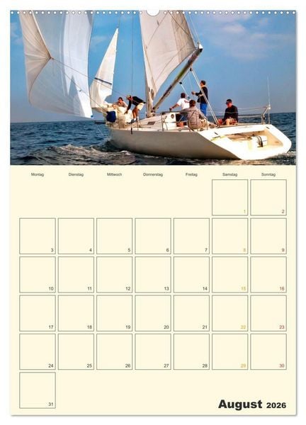 Produktbild: Segeln, unser Jahresplaner (hochwertiger Premium Wandkalender 2026 DIN A2 hoch), Kunstdruck in Hochglanz