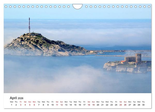 Produktbild: Marseille Coast and Corniche (Wall Calendar 2026 DIN A4 landscape), CALVENDO 12 Month Wall Calendar