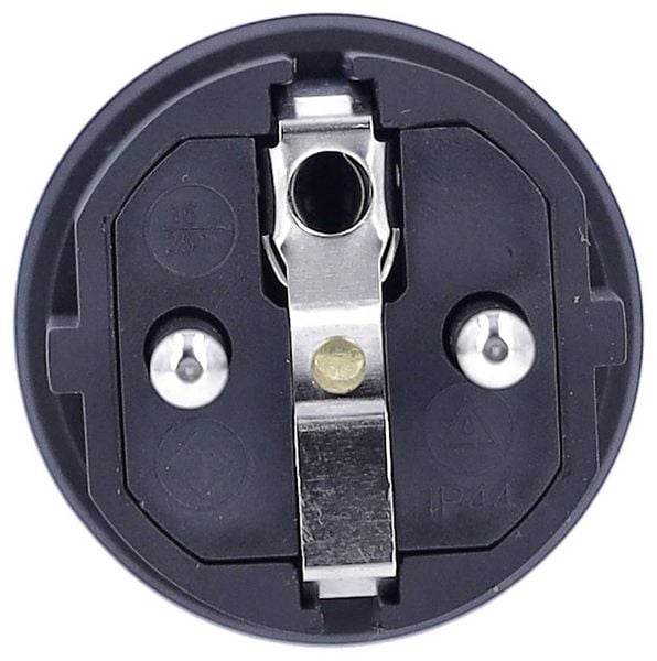 Produktbild: AS Schwabe 61412 Schutzkontaktstecker Vollgummi 230V Schwarz IP44