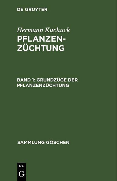Produktbild: Grundz&uuml;ge der Pflanzenz&uuml;chtung