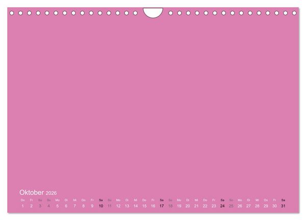 Produktbild: Bastelkalender - Pink (Wandkalender 2026 DIN A4 quer), CALVENDO Monatskalender