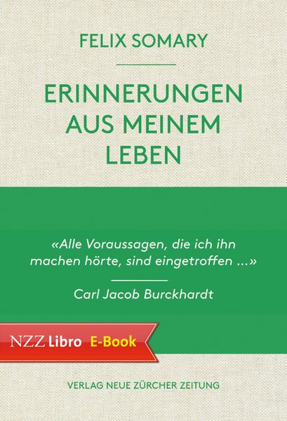 Produktbild: Felix Somary, Erinnerungen aus meinem Leben