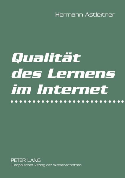 Produktbild: Qualit&auml;t des Lernens im Internet