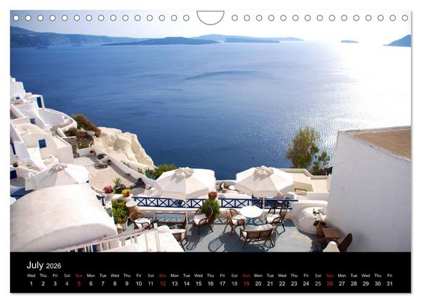 Produktbild: Lights of Santorini (Wall Calendar 2026 DIN A4 landscape), CALVENDO 12 Month Wall Calendar