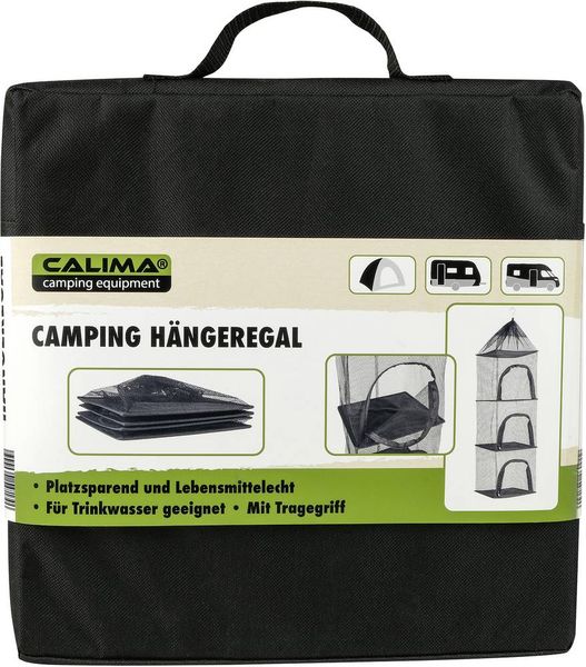 Calima Camping Hängeregal Camping Regal Schwarz 46037