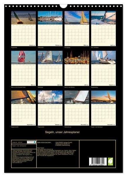Produktbild: Segeln, unser Jahresplaner (Wandkalender 2026 DIN A3 hoch), CALVENDO Monatskalender