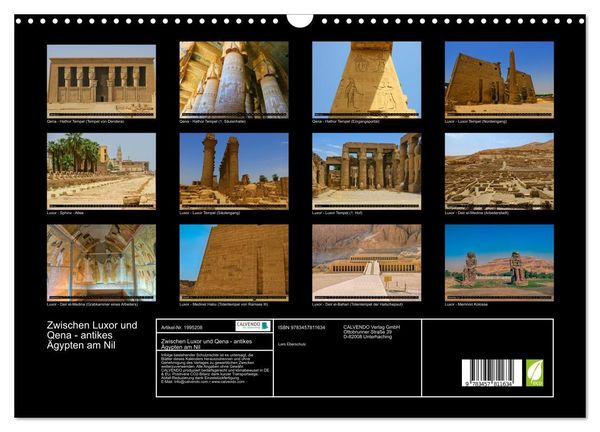 Produktbild: Zwischen Luxor und Qena - antikes &Auml;gypten am Nil (Wandkalender 2026 DIN A3 quer), CALVENDO Monatskalender