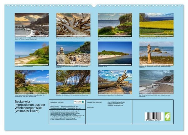 Produktbild: Beckerwitz - Impressionen aus der Wohlenberger Wiek (Wismarer Bucht) (hochwertiger Premium Wandkalender 2026 DIN A2 quer), Kunstdruck in Hochglanz