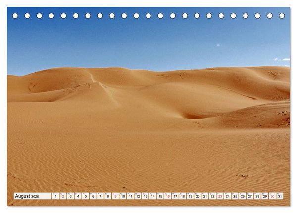 Produktbild: Die SAHARA in Marokko, Faszinierende W&uuml;stenregionen (Tischkalender 2026 DIN A5 quer), CALVENDO Monatskalender