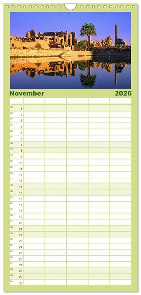 Produktbild: Familienplaner 2026 - &Auml;gypten mit 5 Spalten (Wandkalender, 21 x 45 cm) CALVENDO