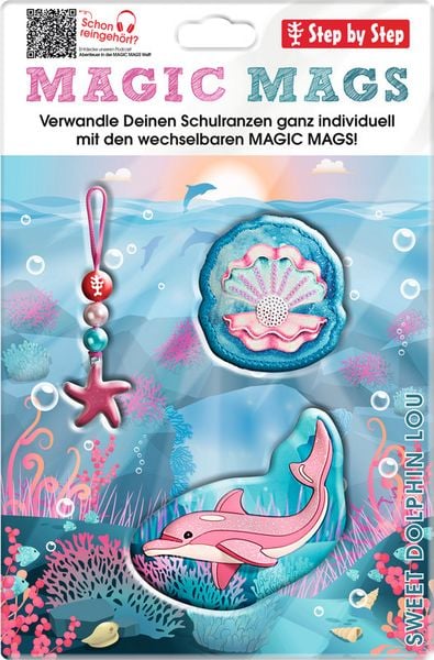 Produktbild: STEP BY STEP&reg; Schulrucksack Zubeh&ouml;rset Magic Mags, Sweet Dolphin Lou