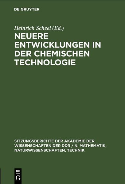 Produktbild: Neuere Entwicklungen in der chemischen Technologie