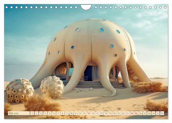 Produktbild: Exzentrische biomorphe Architektur (Wandkalender 2026 DIN A4 quer), CALVENDO Monatskalender