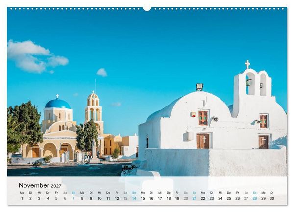 Produktbild: Oia Santorini - Bilderbuch-Dorf von Griechenland (Wandkalender 2027 DIN A2 quer), CALVENDO Monatskalender