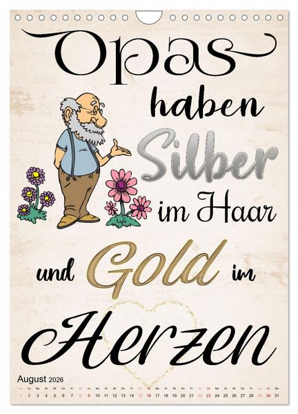 Produktbild: Opa ist der Coolste (Wandkalender 2026 DIN A4 hoch), CALVENDO Monatskalender