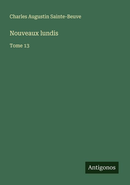 Produktbild: Nouveaux lundis