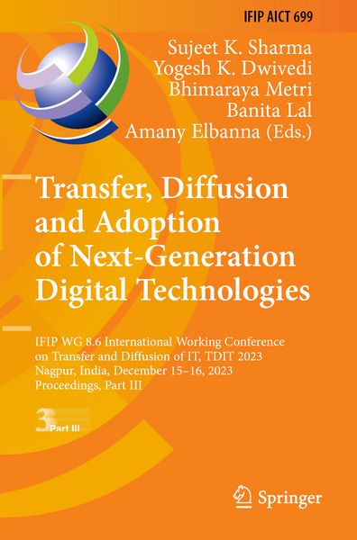 Produktbild: Transfer, Diffusion and Adoption of Next-Generation Digital Technologies
