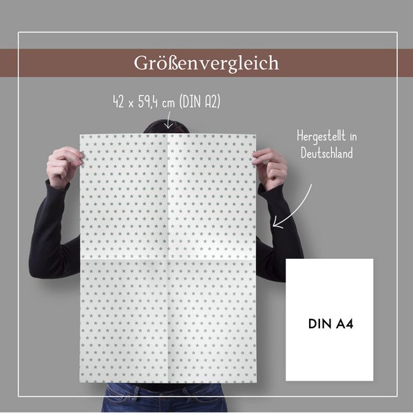 Produktbild: Geschenkpapier-Set Sterne (mint-gr&uuml;n, wei&szlig;)