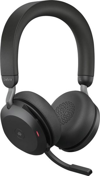 Produktbild: Jabra Evolve2 75 On Ear Headset kabelgebunden Schwarz Batterieladeanzeige, Mikrofon-Stummschaltung Telefon