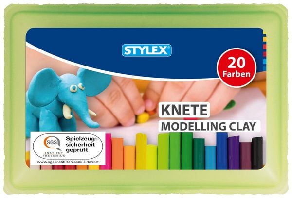 Produktbild: Stylex Knete, 20 Stangen in der Box, farbig