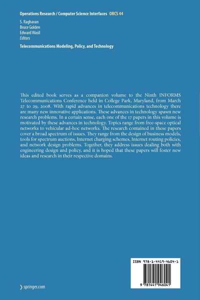 Produktbild: Telecommunications Modeling, Policy, and Technology