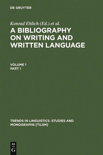 Produktbild: A Bibliography on Writing and Written Language