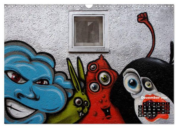 Produktbild: Street-Art 2026 / CH-Version (Wandkalender 2026 DIN A3 quer), CALVENDO Monatskalender