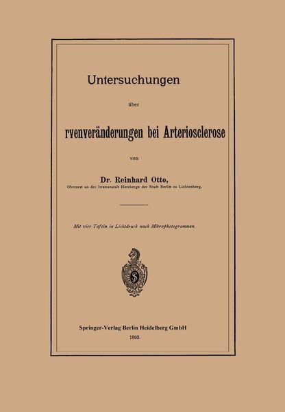 Produktbild: Untersuchungen &uuml;ber Sehnervenver&auml;nderungen bei Arteriosclerose