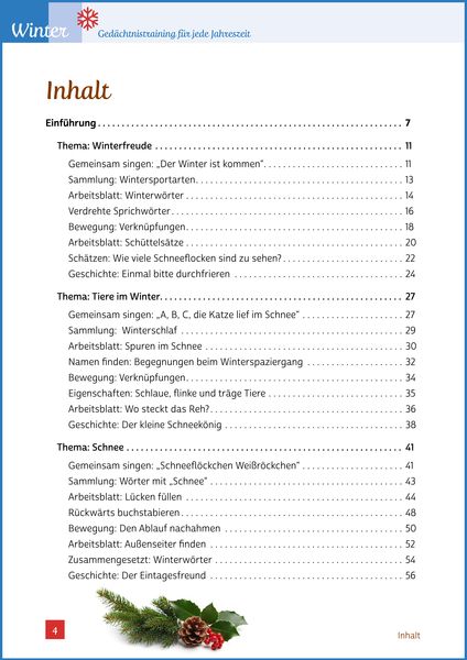Produktbild: Ged&auml;chtnistraining Senioren - Ged&auml;chtnistraining f&uuml;r jede Jahreszeit: Winter. Spielerisches Ged&auml;chtnistraining f&uuml;r Senioren. Auch mit Demenz.