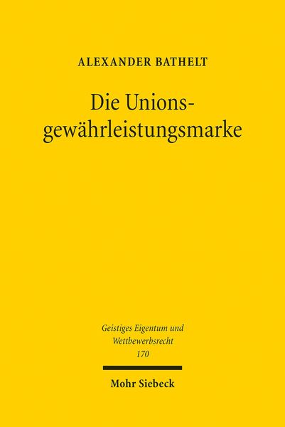 Produktbild: Die Unionsgew&auml;hrleistungsmarke