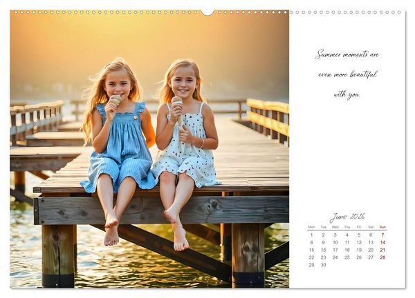 Produktbild: Shining brighter together - My heart, my sister, my home (Wall Calendar 2026 DIN A2 landscape), CALVENDO 12 Month Wall Calendar