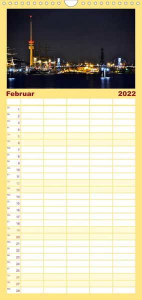 Produktbild: Wilhelmshaven - Familienplaner hoch (Wandkalender 2022 , 21 cm x 45 cm, hoch)