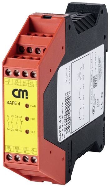 Produktbild: Sicherheitsrelais SAFE 4.1 CM Manufactory Betriebsspannung: 230 V/AC 3 Schlie&szlig;er, 1 &Ouml;ffner 1 St.