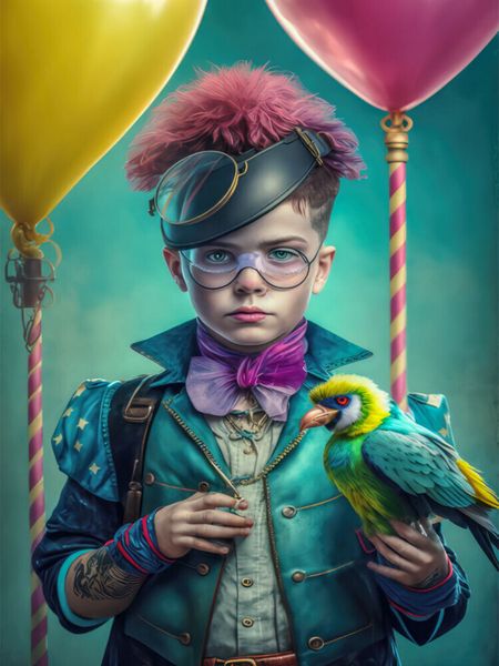 Produktbild: CALVENDO Puzzle Junge mit Vogel | 1000 Teile Lege-Gr&ouml;&szlig;e 64x48cm Foto-Puzzle f&uuml;r gl&uuml;ckliche Stunden