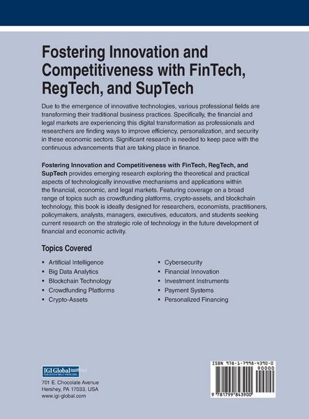 Produktbild: Fostering Innovation and Competitiveness With FinTech, RegTech, and SupTech