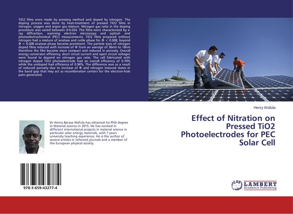 Produktbild: Effect of Nitration on Pressed TiO2 Photoelectrodes for PEC Solar Cell
