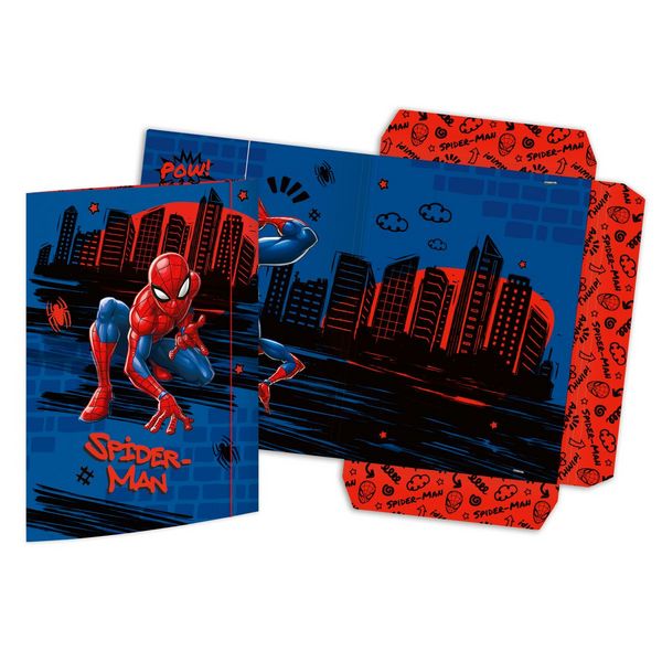 Produktbild: RNK Zeichenmappe Marvel Spider-Man mit Gummizug blau/rot/schwarz DIN A3
