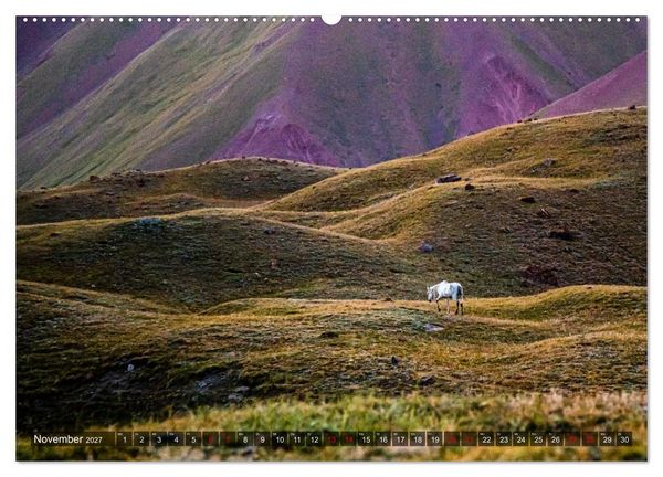 Produktbild: Auf der Seidenstra&szlig;e durch das Pamir-Gebirge (Wandkalender 2027 DIN A2 quer), CALVENDO Monatskalender
