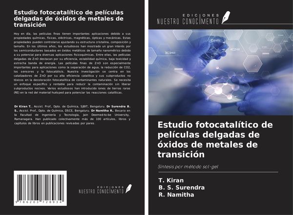 Produktbild: Estudio fotocatal&iacute;tico de pel&iacute;culas delgadas de &oacute;xidos de metales de transici&oacute;n