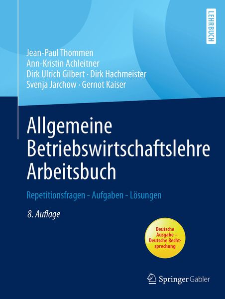 Produktbild: Allgemeine Betriebswirtschaftslehre Arbeitsbuch