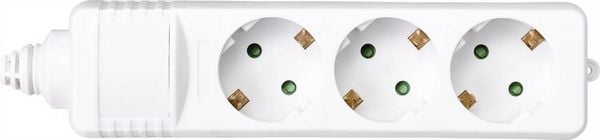 Produktbild: Sygonix BT-2372208 Steckdosenleiste 3fach Wei&szlig; 1St.