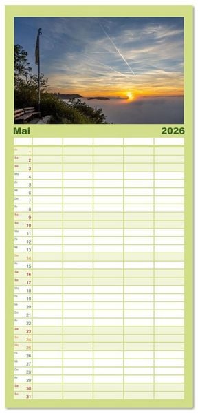 Produktbild: Familienplaner 2026 - Moselansichten mit 5 Spalten (Wandkalender, 21 x 45 cm) CALVENDO