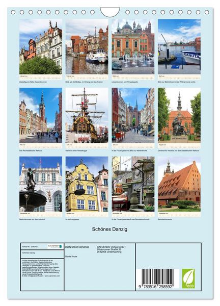 Produktbild: Sch&ouml;nes Danzig (Wandkalender 2026 DIN A4 hoch), CALVENDO Monatskalender